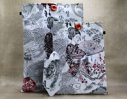 Pochette de livre de poche et broché - Jacquard OEKO-TEX - Fait main