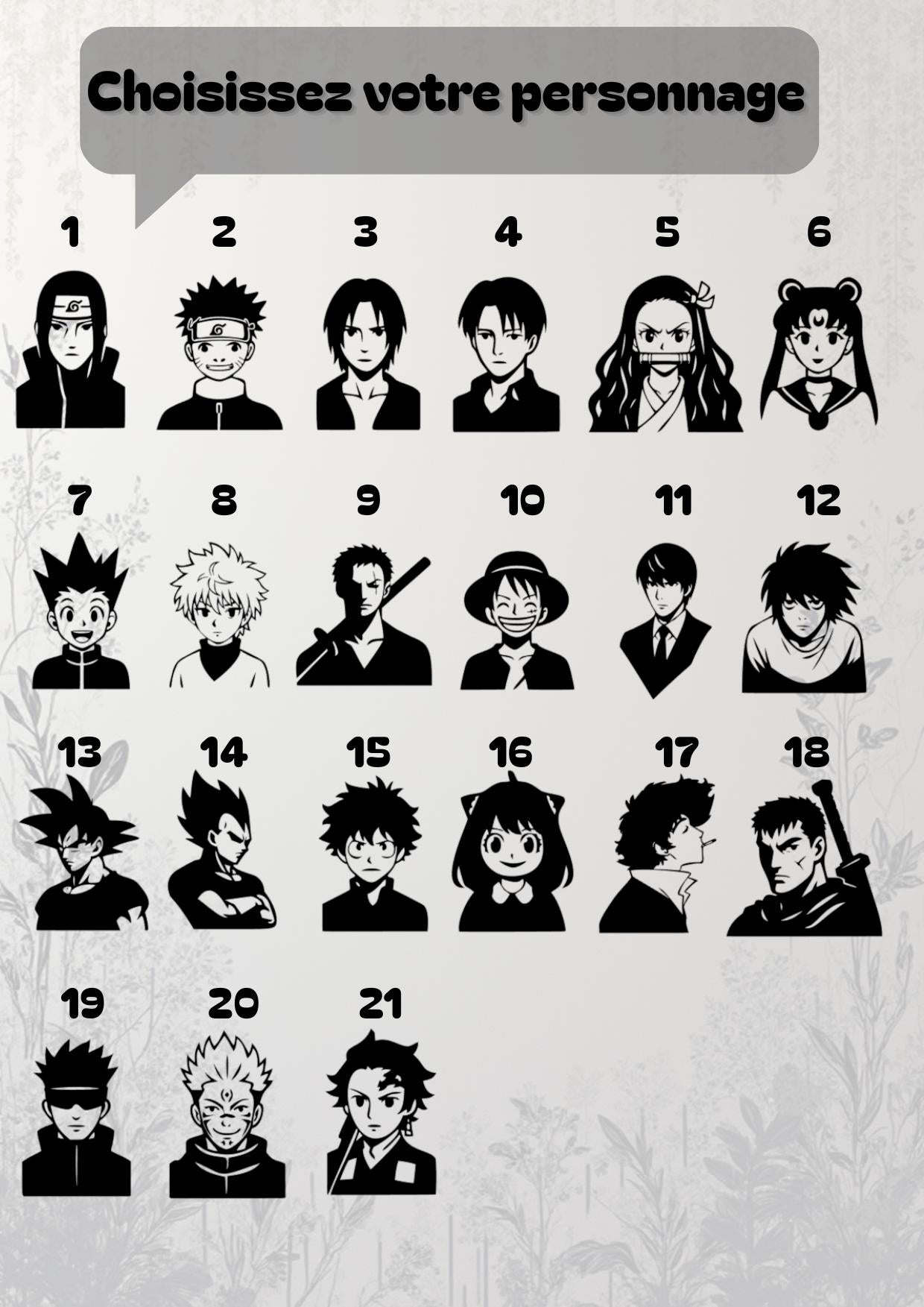 Protège Manga personnalisé - Personnage au choix