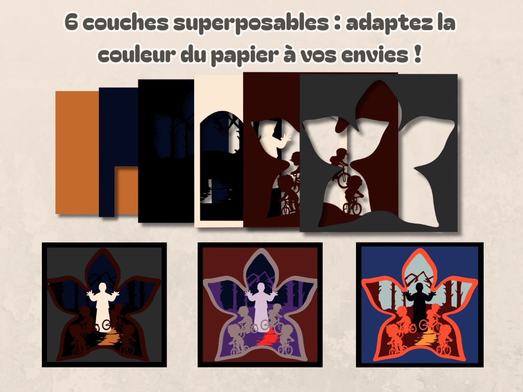 DIY Cadre papier Stranger things - Fichier numérique pour machine de découpe
