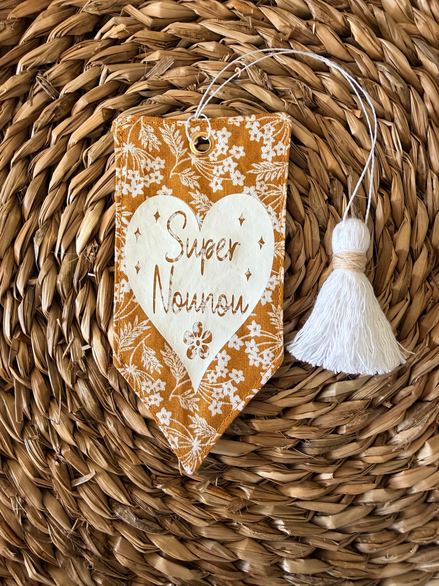 Marque-page en tissu personnalisé – Cadeau Maîtresse, Maître, Nounou
