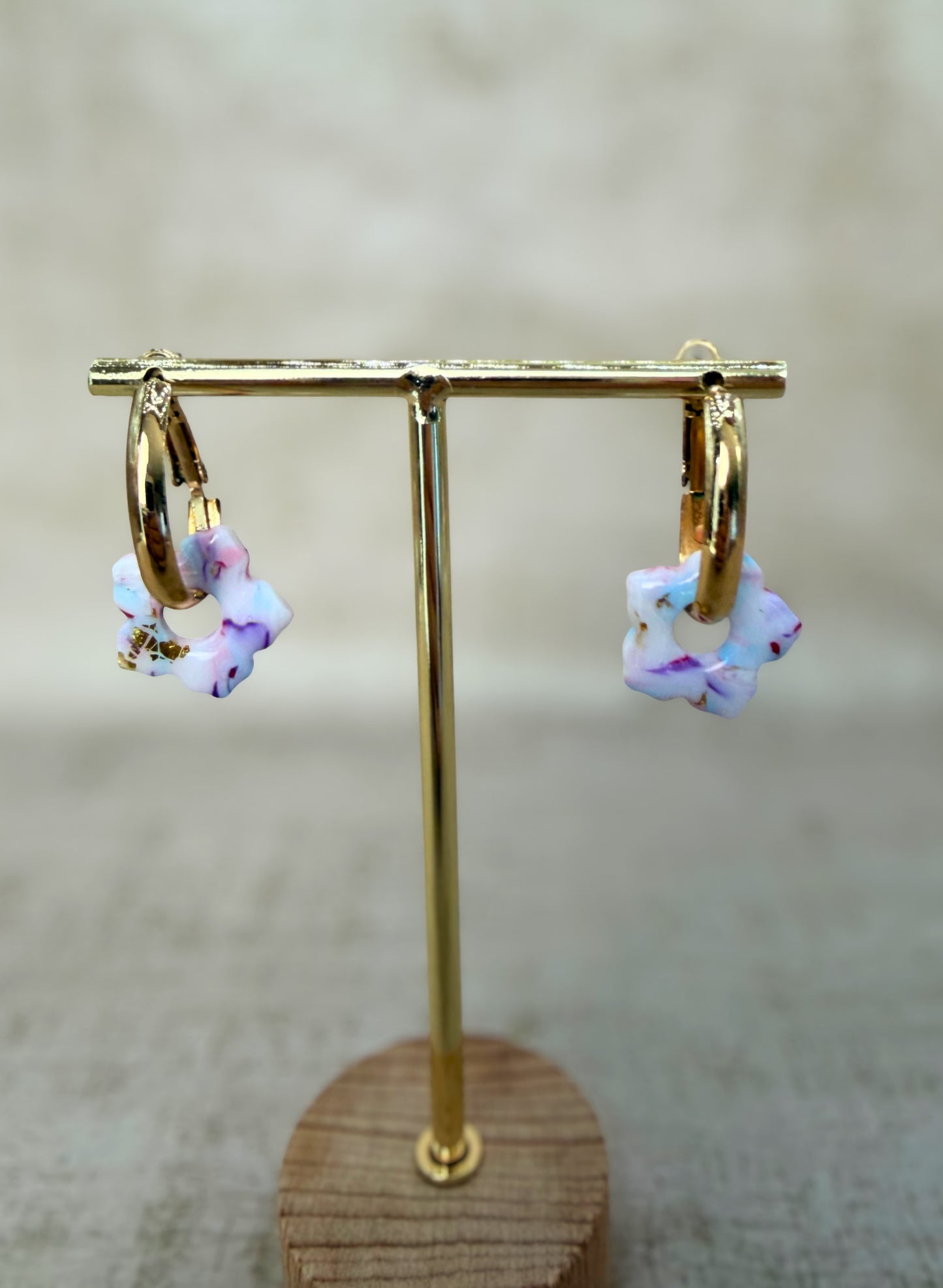 Pampilles éclat pastel – Triangle, Fleur ou Hexagone
