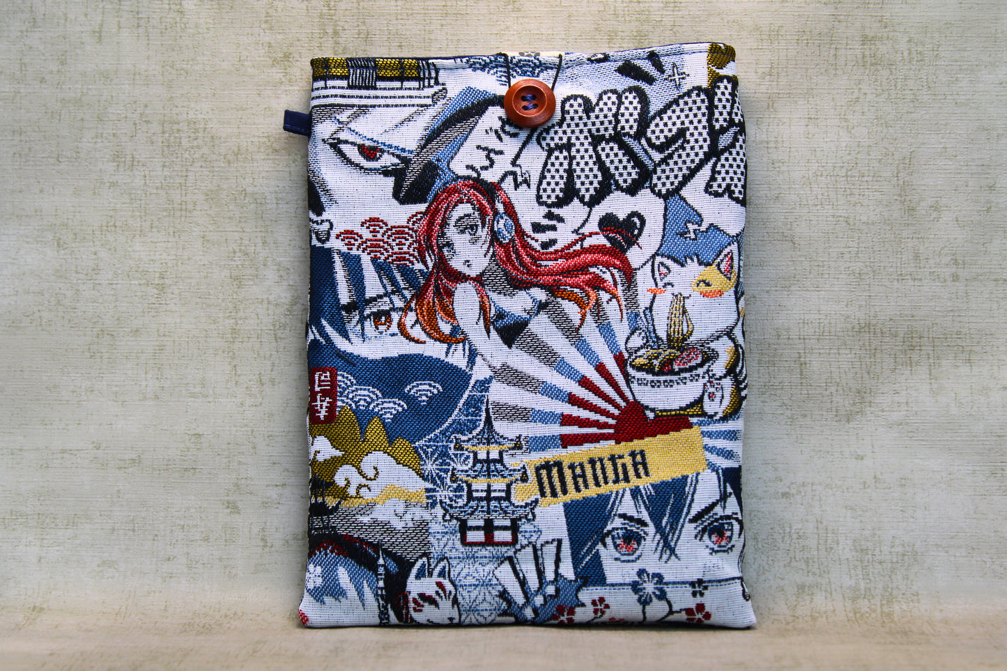Pochette manga 17-22cm - Jacquard OEKO-TEX - Fait main